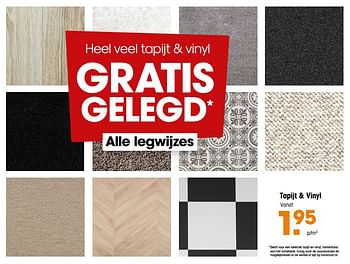 Aanbiedingen Tapijt + vinyl - Huismerk - Kwantum - Geldig van 20/07/2020 tot 02/08/2020 bij Kwantum
