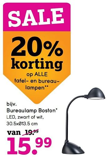 Aanbiedingen Bureaulamp boston - Huismerk - Leen Bakker - Geldig van 20/07/2020 tot 16/08/2020 bij Leen Bakker