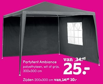 Aanbiedingen Partytent ambiance - Huismerk - Leen Bakker - Geldig van 20/07/2020 tot 16/08/2020 bij Leen Bakker