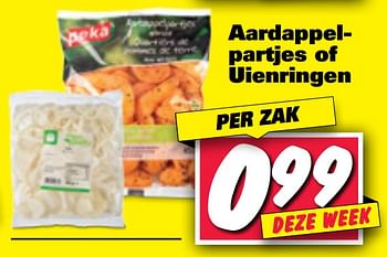 Aanbiedingen Aardappelpartjes of uienringen - Peka - Geldig van 20/07/2020 tot 26/07/2020 bij Nettorama
