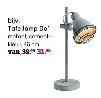Aanbiedingen Tafellamp do - Huismerk - Leen Bakker - Geldig van 20/07/2020 tot 16/08/2020 bij Leen Bakker