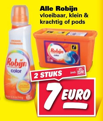 Aanbiedingen Alle robijn vloeibaar, klein + krachtig of pods - Robijn - Geldig van 20/07/2020 tot 26/07/2020 bij Nettorama