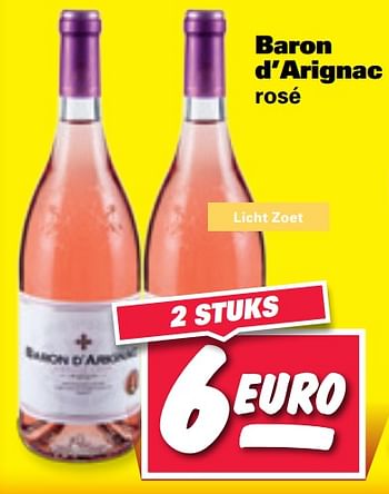 Aanbiedingen Baron d`arignac rosé - Rosé wijnen - Geldig van 20/07/2020 tot 26/07/2020 bij Nettorama
