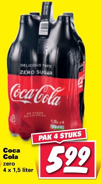 Aanbiedingen Coca cola zero - Coca Cola - Geldig van 20/07/2020 tot 26/07/2020 bij Nettorama