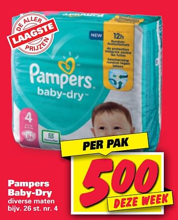 Aanbiedingen Pampers baby-dry - Pampers - Geldig van 20/07/2020 tot 26/07/2020 bij Nettorama