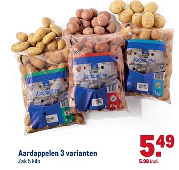 Aanbiedingen Aardappelen 3 varianten - Huismerk - Makro - Geldig van 15/07/2020 tot 28/07/2020 bij Makro