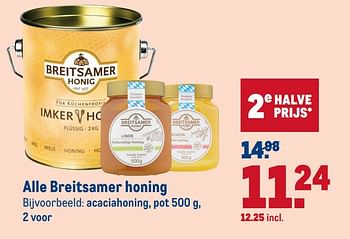 Aanbiedingen Alle breitsamer honing - Breitsamer - Geldig van 15/07/2020 tot 28/07/2020 bij Makro
