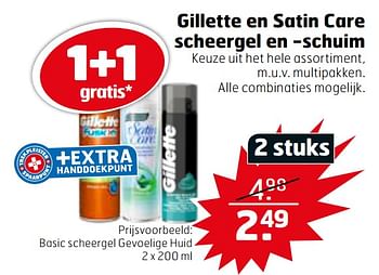 Aanbiedingen Basic scheergel gevoelige huid - Gillette - Geldig van 21/07/2020 tot 26/07/2020 bij Trekpleister