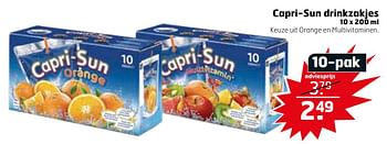 Aanbiedingen Capri-sun drinkzakjes - Capri-Sun - Geldig van 21/07/2020 tot 26/07/2020 bij Trekpleister