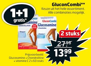 Aanbiedingen Glucosamine + chondroïtine + vitamine c - Huismerk - Trekpleister - Geldig van 21/07/2020 tot 26/07/2020 bij Trekpleister