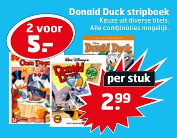Aanbiedingen Donald duck stripboek - Huismerk - Trekpleister - Geldig van 21/07/2020 tot 26/07/2020 bij Trekpleister