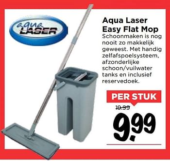 Aanbiedingen Aqua laser easy flat mop - Aqua Laser  - Geldig van 19/07/2020 tot 25/07/2020 bij Vomar
