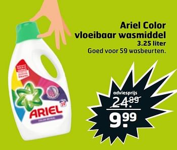 Aanbiedingen Ariel color vloeibaar wasmiddel - Ariel - Geldig van 21/07/2020 tot 26/07/2020 bij Trekpleister