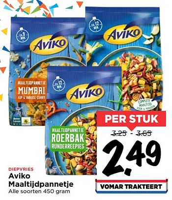 Aanbiedingen Aviko maaltijdpannetje - Aviko - Geldig van 19/07/2020 tot 25/07/2020 bij Vomar