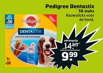 Aanbiedingen Pedigree dentastix - Pedigree - Geldig van 21/07/2020 tot 26/07/2020 bij Trekpleister