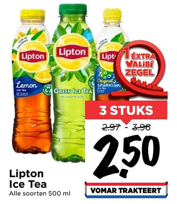 Aanbiedingen Lipton ice tea - Lipton - Geldig van 19/07/2020 tot 25/07/2020 bij Vomar