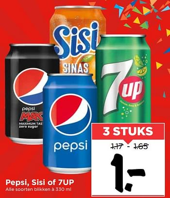 Aanbiedingen Pepsi, sisi of 7up - Huismerk Vomar - Geldig van 19/07/2020 tot 25/07/2020 bij Vomar
