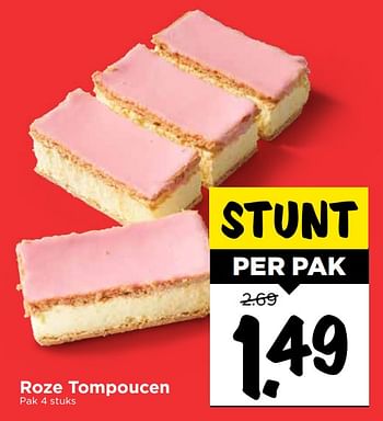 Aanbiedingen Roze tompoucen - Huismerk Vomar - Geldig van 19/07/2020 tot 25/07/2020 bij Vomar
