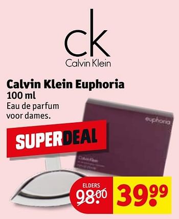 Aanbiedingen Calvin klein euphoria edp - Calvin Klein - Geldig van 21/07/2020 tot 02/08/2020 bij Kruidvat