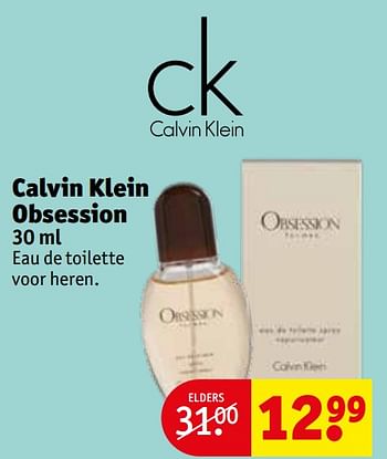 Aanbiedingen Calvin klein obsession edt - Calvin Klein - Geldig van 21/07/2020 tot 02/08/2020 bij Kruidvat