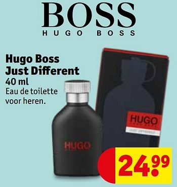 Aanbiedingen Hugo boss just different edt - Hugo Boss - Geldig van 21/07/2020 tot 02/08/2020 bij Kruidvat