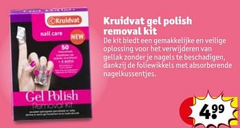 Aanbiedingen Kruidvat gel polish removal kit - Huismerk - Kruidvat - Geldig van 21/07/2020 tot 02/08/2020 bij Kruidvat