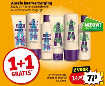 Aanbiedingen Shampoo nourish - Aussie - Geldig van 21/07/2020 tot 02/08/2020 bij Kruidvat