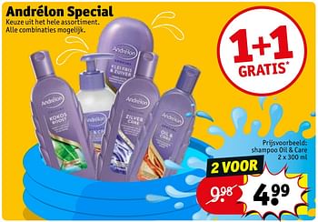 Aanbiedingen Shampoo oil + care - Andrelon - Geldig van 21/07/2020 tot 02/08/2020 bij Kruidvat