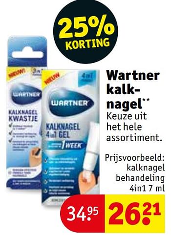 Aanbiedingen Kalknagel behandeling 4in1 - Wartner - Geldig van 21/07/2020 tot 02/08/2020 bij Kruidvat