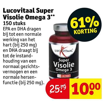 Aanbiedingen Lucovitaal super visolie omega 3 - Lucovitaal - Geldig van 21/07/2020 tot 02/08/2020 bij Kruidvat