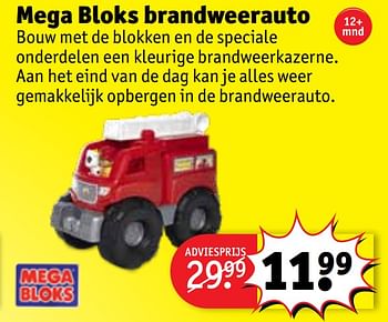 Aanbiedingen Mega bloks brandweerauto - Mega Bloks - Geldig van 21/07/2020 tot 02/08/2020 bij Kruidvat