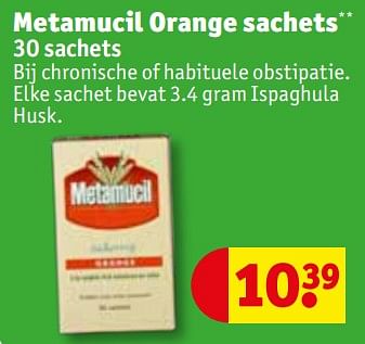 Aanbiedingen Metamucil orange sachets - Metamucil - Geldig van 21/07/2020 tot 02/08/2020 bij Kruidvat