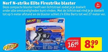 Aanbiedingen Nerf n-strike elite firestrike blaster - Nerf - Geldig van 21/07/2020 tot 02/08/2020 bij Kruidvat