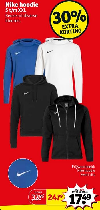 verlangen Ongelijkheid soep NIKE Nike hoodie zwart rits - Promotie bij Kruidvat