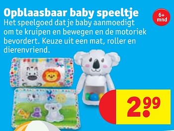 Aanbiedingen Opblaasbaar baby speeltje - Huismerk - Kruidvat - Geldig van 21/07/2020 tot 02/08/2020 bij Kruidvat
