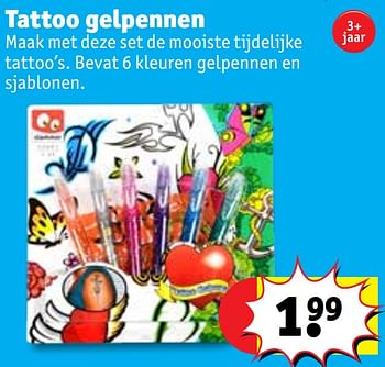 Aanbiedingen Tattoo gelpennen - Huismerk - Kruidvat - Geldig van 21/07/2020 tot 02/08/2020 bij Kruidvat