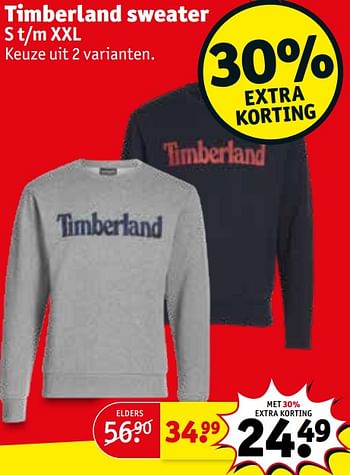 Aanbiedingen Timberland sweater - Timberland - Geldig van 21/07/2020 tot 02/08/2020 bij Kruidvat