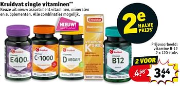 Aanbiedingen Vitamine b-12 - Huismerk - Kruidvat - Geldig van 21/07/2020 tot 02/08/2020 bij Kruidvat