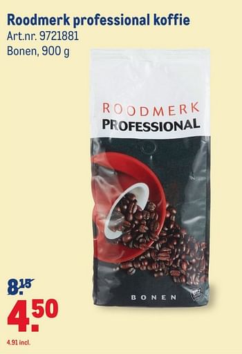 Aanbiedingen Roodmerk professional koffie - Huismerk - Makro - Geldig van 15/07/2020 tot 11/08/2020 bij Makro
