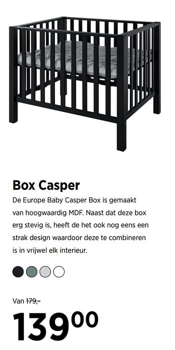Aanbiedingen Box casper - Huismerk - Babypark - Geldig van 21/07/2020 tot 17/08/2020 bij Babypark