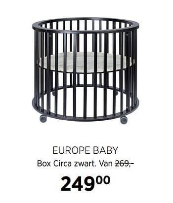 Aanbiedingen Europe baby box circa zwart - Europe baby - Geldig van 21/07/2020 tot 17/08/2020 bij Babypark