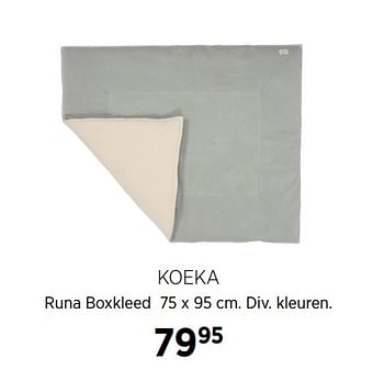 Aanbiedingen Koeka runa boxkleed - Koeka - Geldig van 21/07/2020 tot 17/08/2020 bij Babypark