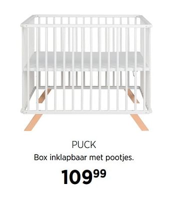 Aanbiedingen Puck box inklapbaar met pootjes - Puckababy - Geldig van 21/07/2020 tot 17/08/2020 bij Babypark