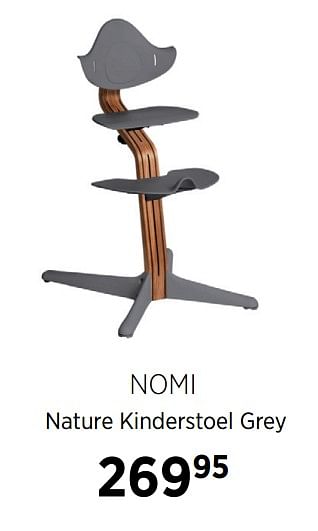 Aanbiedingen Nomi nature kinderstoel grey - Nomi - Geldig van 21/07/2020 tot 17/08/2020 bij Babypark