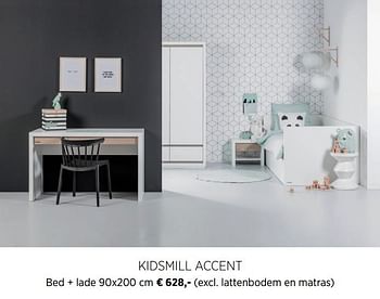 Aanbiedingen Kidsmill accent bed + lade - Kidsmill - Geldig van 21/07/2020 tot 17/08/2020 bij Babypark