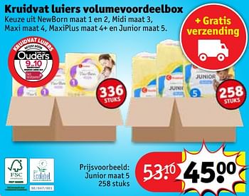 Aanbiedingen Kruidvat luiers volumevoordeelbox junior - Huismerk - Kruidvat - Geldig van 21/07/2020 tot 02/08/2020 bij Kruidvat