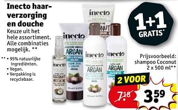 Aanbiedingen Shampoo coconut - Inecto - Geldig van 21/07/2020 tot 02/08/2020 bij Kruidvat