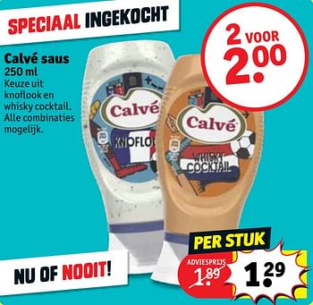 Aanbiedingen Calvé saus - Calve - Geldig van 21/07/2020 tot 02/08/2020 bij Kruidvat