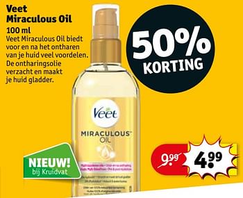 Aanbiedingen Veet miraculous oil - Veet - Geldig van 21/07/2020 tot 02/08/2020 bij Kruidvat