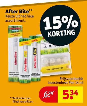 Aanbiedingen Insectenbeet pen - After Bite - Geldig van 21/07/2020 tot 02/08/2020 bij Kruidvat